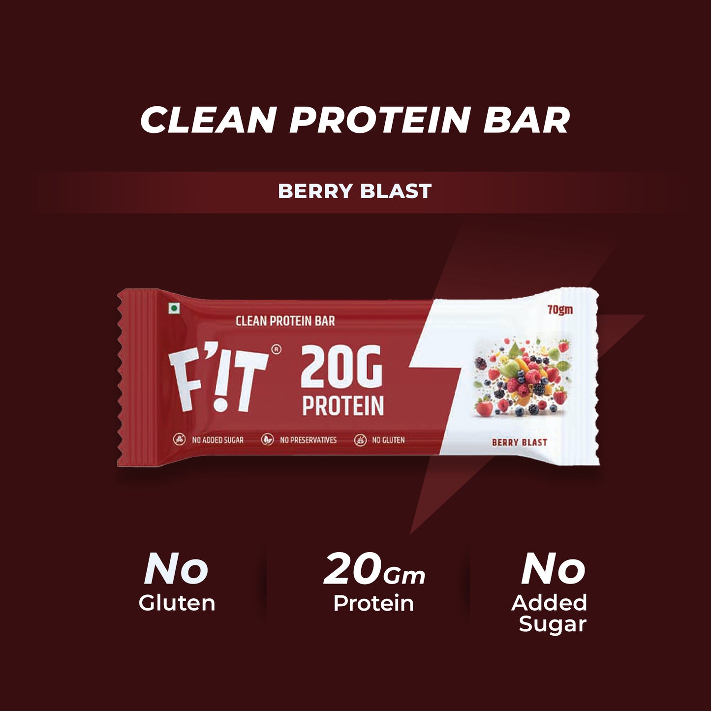 Berry Blast High Protein Bar - 20g  - Pack of 4